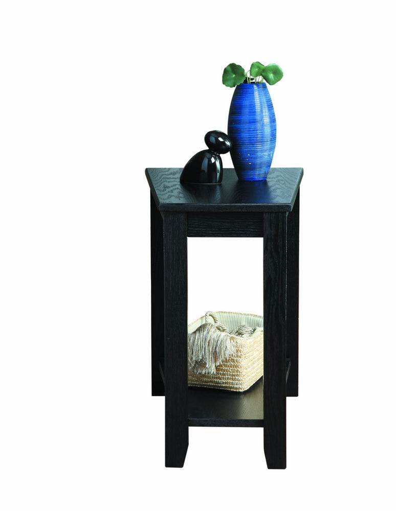 Elwell Black Wood Chairside Table