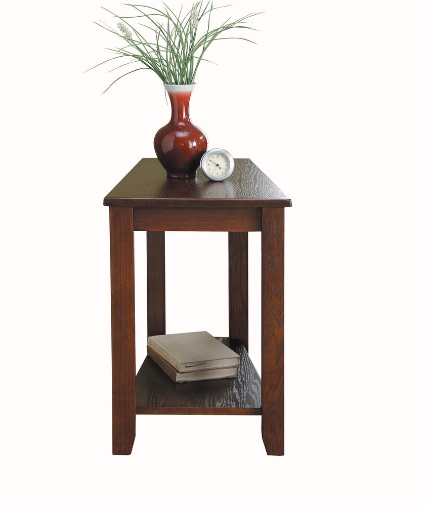 Elwell Espresso Wood Chairside Table