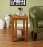 Elwell Oak Wood Chairside Table