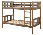 Emilie Wire-Brushed Warm Gray Twin Bunk Bed