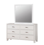 Enrico I Contemporary White Dresser w/Mirror