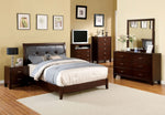 Enrico I King Bed with Leatherette Headboard