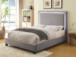 Erglow I Gray Padded Flannelette Queen Bed