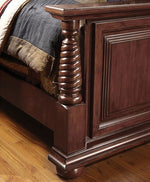 Esperia Brown Cherry Cal King Bed (Oversized)