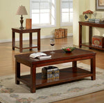 Estell Dark Cherry Wood Coffee Table