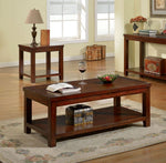 Estell Dark Cherry Wood End Table