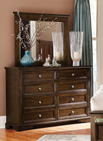 Eunice Espresso Wood Frame Dresser Mirror