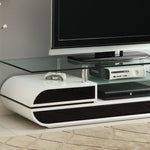 Evos Black/White Glass/Wood TV Stand