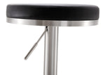 Fano Black Vegan Leather Adjustable Bar Stool