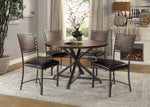 Fideo Burnished Finish Wood/Metal Round Dining Table