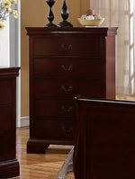 Fiona 6-Pc Cherry Wood Queen Bedroom Set with Sleigh Bed