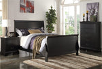 Fiona Black Wood 2-Drawer Nightstand