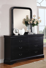 Fiona Black Wood Frame Dresser Mirror