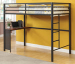 Fisher Gunmetal Twin Workstation Loft Bed