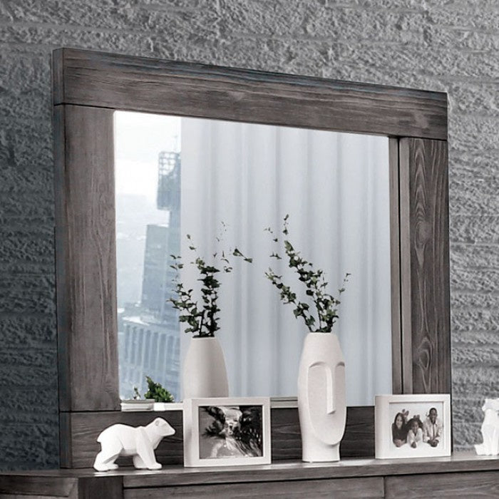 Janeiro Gray Wood Frame Dresser Mirror