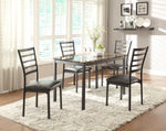 Flannery 4 Black Bi-Cast Vinyl/Metal Side Chairs