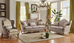 Florentina Taupe Silk-Like Fabric Sofa