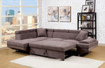 Foreman Brown Fabric LAF Sectional w/ Sleeper