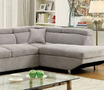 Foreman Gray Fabric RAF Sectional with Sleeper