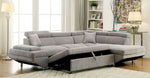 Foreman Gray Fabric RAF Sectional with Sleeper