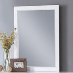 Galen White Wood Frame/Glass Dresser Mirror