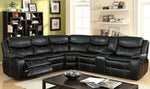 Gatria II Black Manual Recliner Sectional