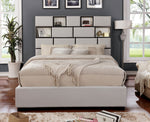 Gemma Beige Fabric Cal King Bed