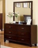 Gerico Brown Cherry Dresser with Mirror