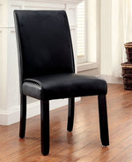 Gladstone 2 Black Leatherette Side Chairs