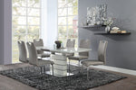 Glissand 2 Gray Vinyl/Chrome Metal Side Chairs