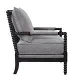 Goizane Grey Linen-Like Fabric Accent Chair