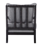 Goizane Grey Linen-Like Fabric Accent Chair