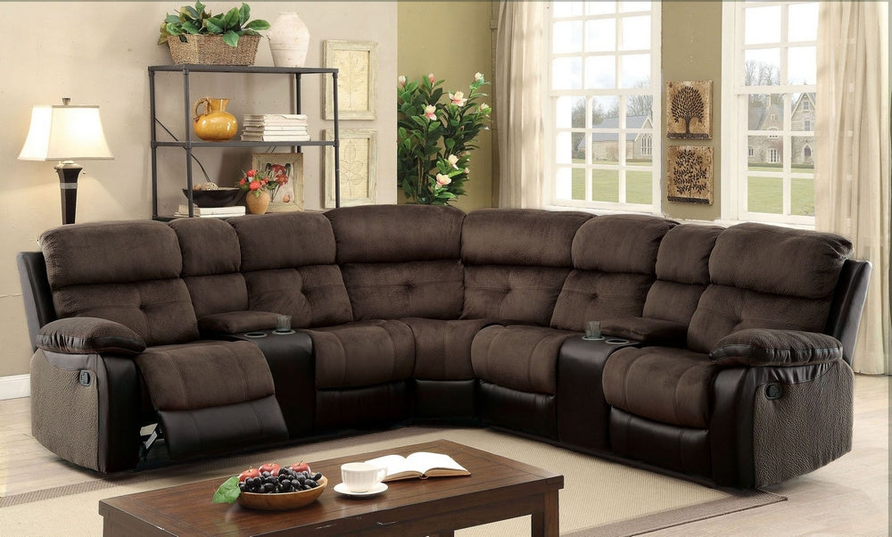 Hadley II Brown Manual Recliner Sectional