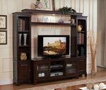 Halden Brown Wood Entertainment Center