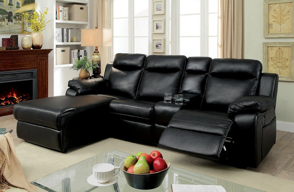 Hardy Black Manual Recliner LAF Sectional