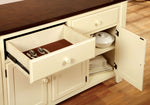 Harrisburg Vintage White/Dark Oak Wood Server