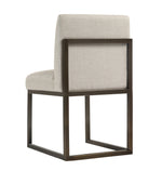 Haute Contemporary Beige Linen Side Chair