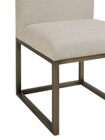 Haute Contemporary Beige Linen Side Chair