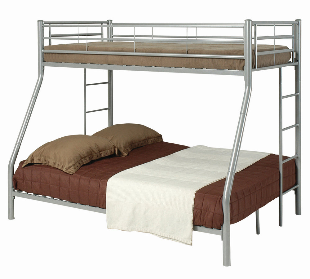 Hayward Silver Metal Twin/Full Bunk Bed