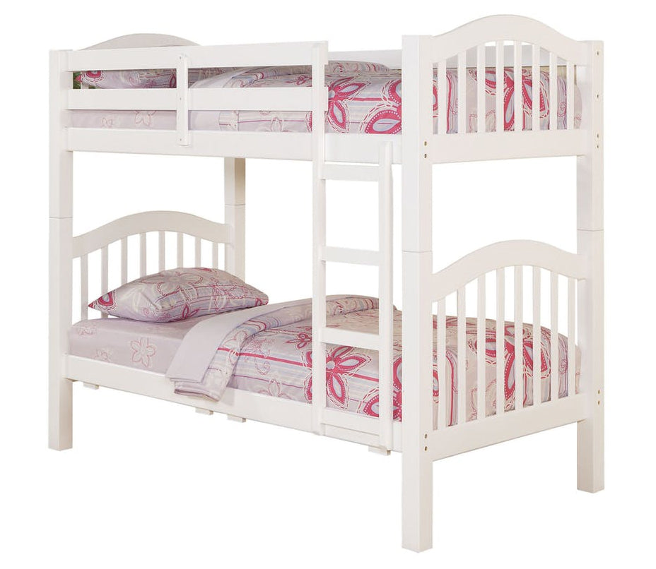 Heartland White Wood Twin/Twin Bunk Bed