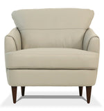 Helena Pearl Grey Leather Chair