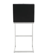 Helsinki 2 Black Vegan Leather/Steel Bar Stools