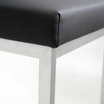 Helsinki 2 Black Vegan Leather/Steel Bar Stools