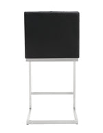 Helsinki 2 Black Vegan Leather/Steel Counter Stools