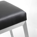 Helsinki 2 Black Vegan Leather/Steel Counter Stools