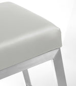 Helsinki 2 Light Grey Vegan Leather Counter Stools