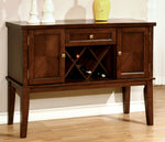 Hillsview Brown Cherry Server with Wine Rack