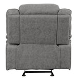 Higgins Grey Coated Microfiber Manual Glider Recliner