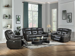 Imogen Gray Leather-Aire Power Recliner Sofa