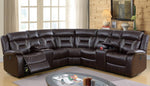 Imogene 3-Pc Dark Brown Power Recliner Sectional Sofa